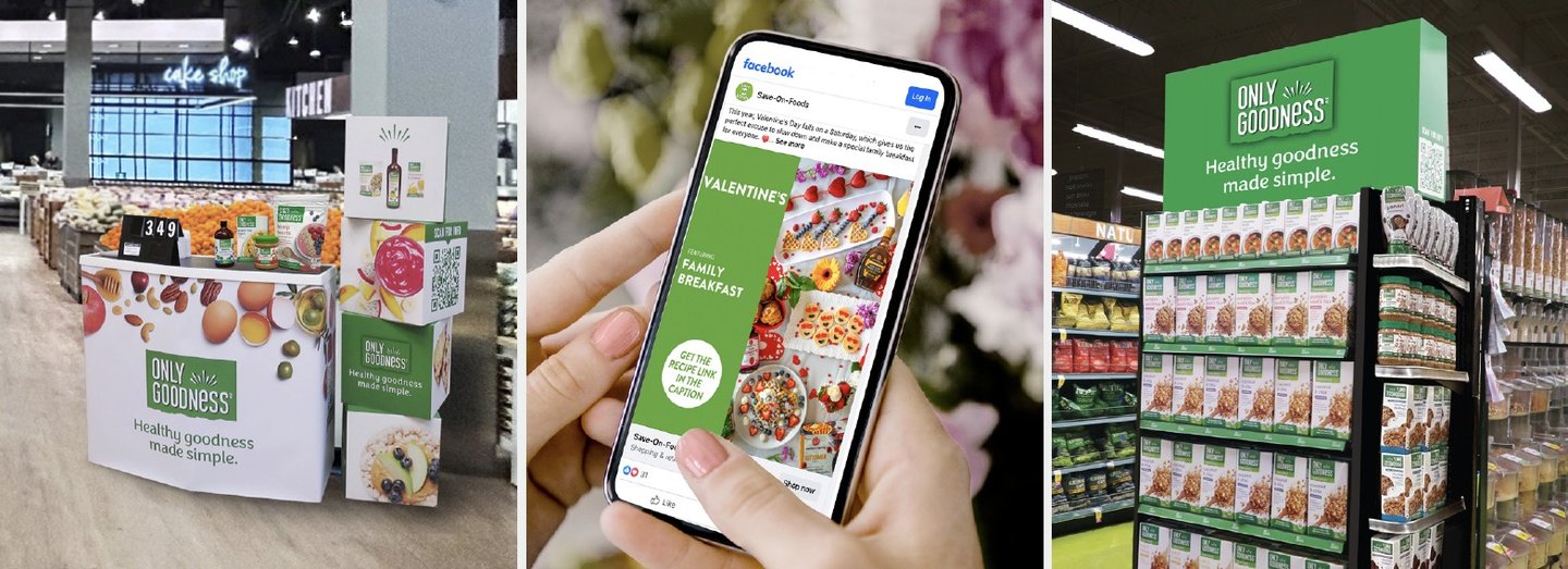 Only Goodness in store, on mobile and on shelf